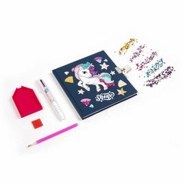 DIARIO CON CANDADO Y BOLIGRAFO DE TRES COLORES UNI