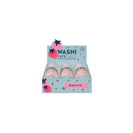 EXPOSITOR 24 CINTA WASHI TAPE CUTE GIRL 15X5 MM