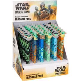 EXPOSITOR 36 BOLIGRAFOS BORRABLES BABY YODA GROGU