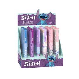 EXPOSITOR 24 BOLIGRAFOS GEL TINTA AZUL STITCH - PA
