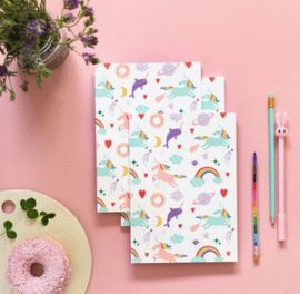CUADERNOS UNICORNS A5 64 PAGINAS LISO
