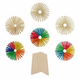PALO DE MADERA 11,4X0,9CM 50 UNID NATURAL