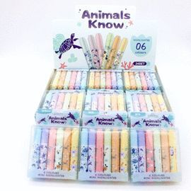 PACK 6 SUBRAYADOR COLORES PASTEL ANIMALS KNOW
