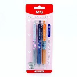 BLISTER 3 BOLIGRAFO ANIMALS PLANET CLIPS 0.5MM AZU