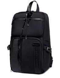 MOCHILA DE EXCURSION DE CAMUFLAJE NEGRA