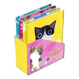 SET MINI CUADERNOS CON CAJA PLANET CAT