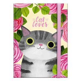 LIBRETA TAPA DURA PEQUEÑA PLANET CAT