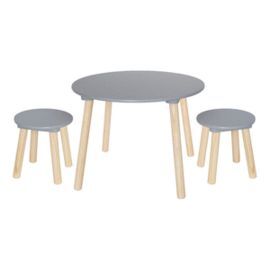 MESA   2 SILLAS GRIS