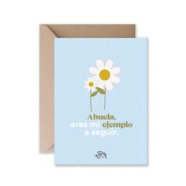 TARJETA - ABUELA ERES MI EJEMPLO A SEGUIR + SOBRE