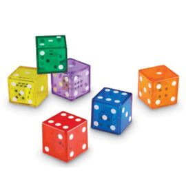 DADOS JUMBO CON DADO EN EL INTERIOR - SET DE 12