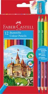 LAPIZ COLOR HEXAGONAL ESTUCHE DE 12 + 3 LAPICES BI