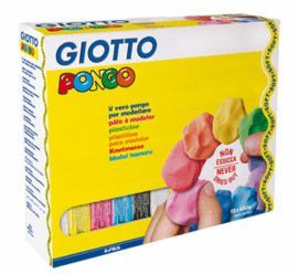 PLASTILINA MINERAL GIOTTO PONGO 450 GR ESTUCHE 12