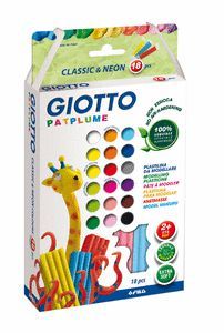 PLASTILINA VEGETAL GIOTTO PATPLUME ESTUCHE 18 UD X