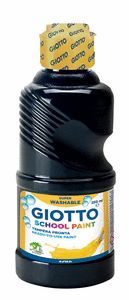 TEMPERA LIQUIDA 250ML GIOTTO LAVABLE NEGRO