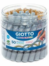 GIOTTO DECOR GLITTER GLUE ORO/PLATA BOTE 50 UD