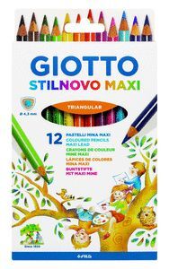LAPIZ GIOTTO STILNOVO MAXI 12 COLORES SURTIDOS