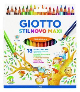 LAPIZ GIOTTO STILNOVO MAXI 18 COLORES SURTIDOS