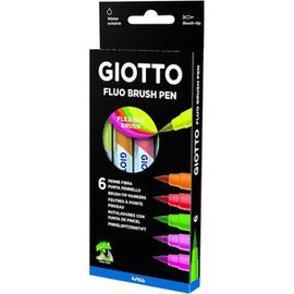 ROTULADOR GIOTTO TURBO SOFT BRUSH FLUO 6 COLORES S
