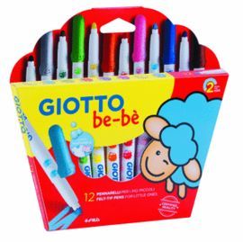 ESTUCHE 12 SUPER ROTULADORES GIOTTO BE-BE COLORES SURTIDOS