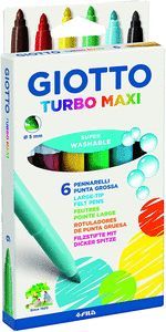 ROTULADOR GIOTTO C/6 COL TURBO MAXI