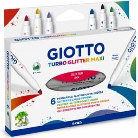 ROTULADOR GIOTTO TURBO GLITTER MAXI 6 COLORES SURT