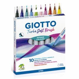 ROTULADOR GIOTTO TURBO SOFT BRUSH 10 COLORES SURTI