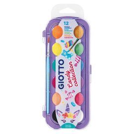 GIOTTO ACUARELAS CANDY COLLECTION 30 MM 12U + PINC