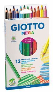 LAPIZ GIOTTO MEGA 12 COLORES SURTIDOS