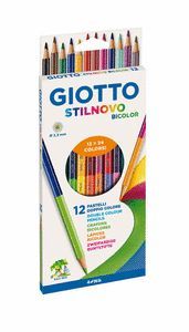 LAPIZ DE COLOR GIOTTO STILNOVO BICOLOR ESTUCHE 12
