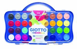 GIOTTO ACUARELAS 30 MM ESTUCHE 36 UD + 2 PINCELES