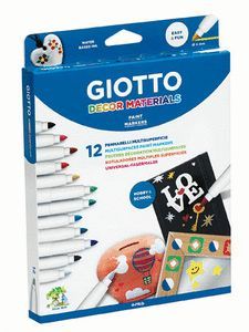 ROTULADOR PERMANENTE GIOTTO C/12 DECOR MATERIALS