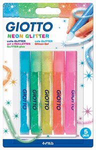GLITTER GLUE GIOTTO 10.5ML NEON