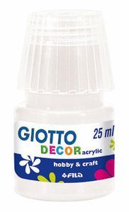 TEMPERA ACRILICA GIOTTO DECOR 25 ML BLANCO CAJA 6