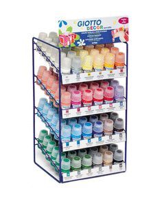 EXPOSITOR 144 TEMPERAS ACRILICA GIOTTO DECOR 25 ML