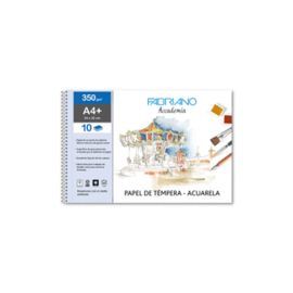 BLOC ESPIRAL PAPEL TEMPERA ACUARELA A4+ 350G/M² 10