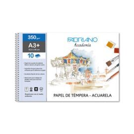 BLOC ESPIRAL PAPEL TEMPERA ACUARELA A3+ 350 G/M² 1