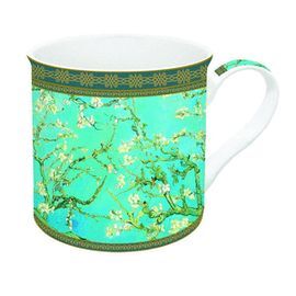 TAZA PORCELANA FINA ALMENDROS 300 ML EN CAJA DE RE