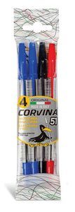 BOLIGRAFOS CORVINA 51 CLASSIC SURTIDO FLOWPACK 4 U