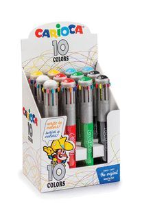 BOLIGRAFOS CARIOCA MAXI 10 COLORES