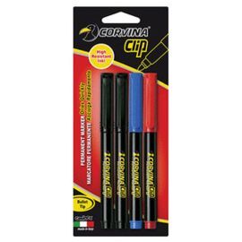 BOLIGRAFOS CORVINA CLIP BLISTER 4 UDS