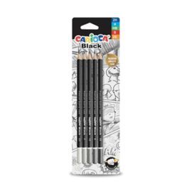LAPICES GRAFITO BLACK PENCILS BLISTER 4 UDS Y GOMA