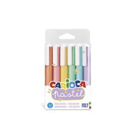 MARCADORES PASTEL BOLSA PVC 6 UDS