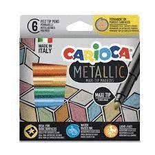 ROTULADOR CARIOCA METALLIC MAXI 6 COLORES