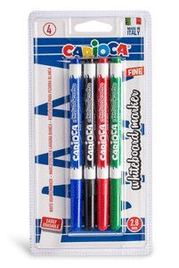 WHITE BOARD FINE PUNTA FINA BLISTER 4 UDS