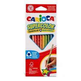 LAPIZ CARIOCA SUPERCOLOR TRIANGULAR 12 COLORES SUR