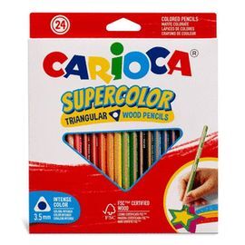 LAPIZ CARIOCA SUPERCOLOR TRIANGULAR 24 COLORES SUR