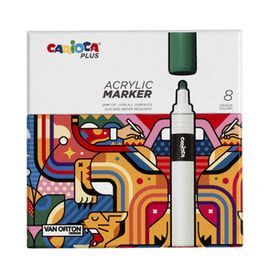 ROTULADOR CARIOCA PLUS ACRILICO 8 COLOR SURTIDO CA