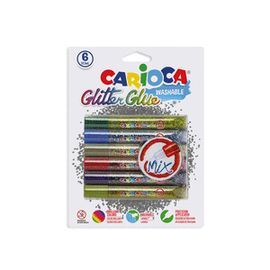 PEGAMENTO GLITTER GLUE MIX 10,5 ML. BLISTER 6 UDS