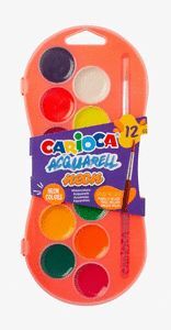ACUARELAS CARIOCA NEON 12 COLORES