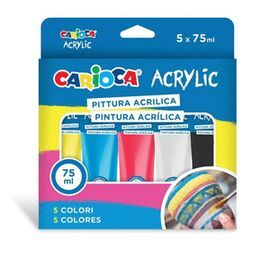 PINTURA ACRILICA CARIOCA ESTUCHE 5 X 75ML